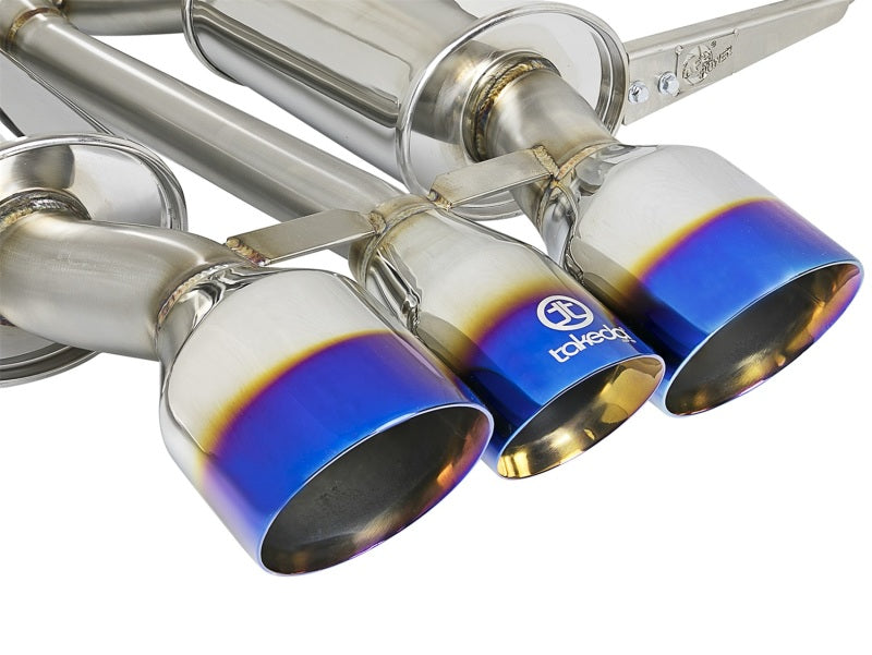 aFe Takeda 3in 304 SS Cat-Back Exhaust w/ Blue Flame Tips 2017+ Honda Civic Type R I4 2.0L (t)-thumbmail-7