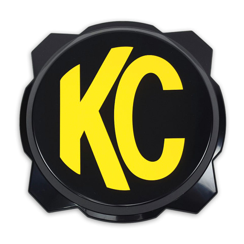 KC HiLiTES 6in. Hard Cover for Gravity Pro6 LED Lights (Single) - Black w/Yellow KC Logo-thumbmail-1
