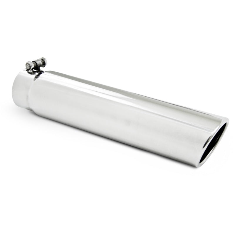 MBRP Universal Tip 3.5in OD 3in Inlet 16in L Angled Cut Rolled End Clampless-No Weld T304-thumbmail-2