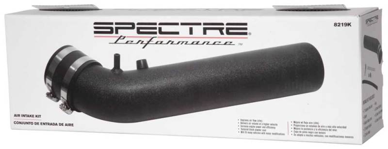 Spectre Universal Intake Tube Kit 3in. - Aluminum - Black-thumbmail-5