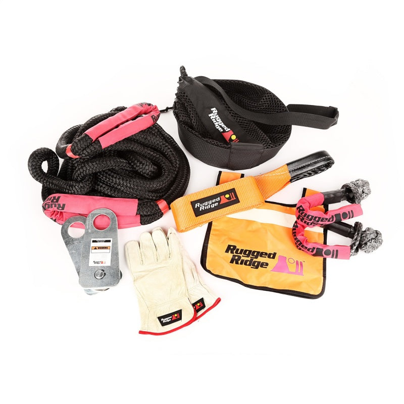 Rugged Ridge Premium Recovery Kit with Mesh Bag-thumbmail-2