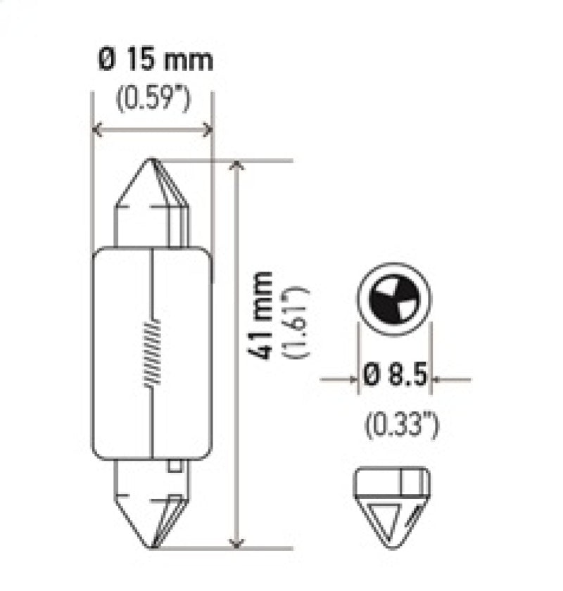 Hella Universal Clear T4.63 Incandescent 12V 15W Bulb (MOQ 10)-thumbmail-3