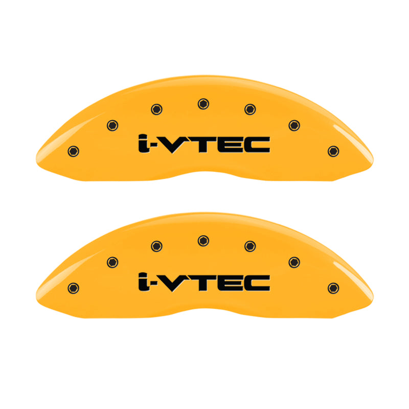 MGP 4 Caliper Covers Engraved Front & Rear i-Vtec Yellow finish black ch-thumbmail-2
