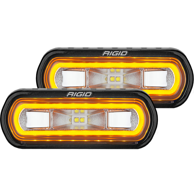 Rigid Industries SR-L Series Surface Mount LED Spreader Pair w/ Amber Halo - Universal-thumbmail-3