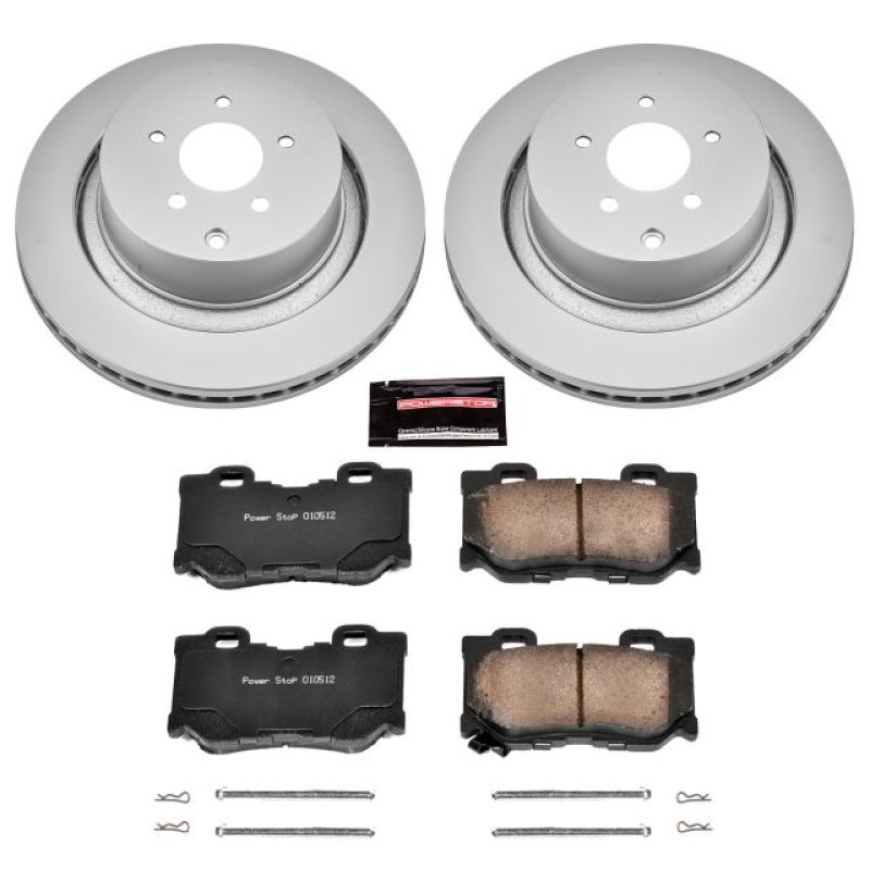 Power Stop 09-13 Infiniti FX50 Rear Z17 Evolution Geomet Coated Brake Kit-thumbmail-1