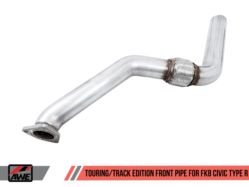 AWE Tuning 2017+ Honda Civic Type R Touring Edition Exhaust w/Front & Mid Pipes - Chrome Silver Tips-thumbmail-4