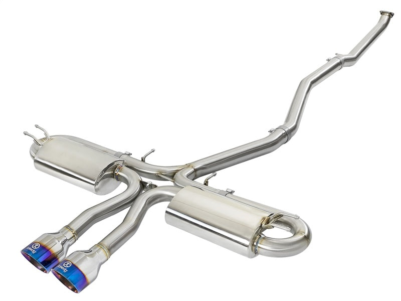 aFe Takeda 3in 304 SS Cat-Back Exhaust System w/ Blue Tips 2017+ Honda Civic Si 4Dr I4 1.5L (t)-thumbmail-1