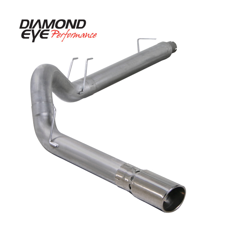 Diamond Eye KIT 5in TB RPLCMENT PIPE SGL SS: 94-97 FORD 7.3L F250/F350 NFS W/ CARB EQUIV STDS-thumbmail-1