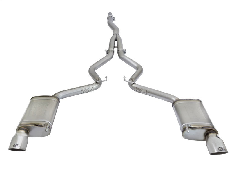 aFe MACHForce XP Exhausts Cat-Back SS-304 EXH w/ Polished Tips 15-16 Ford Mustang EcoBoost 2.3L (t)-thumbmail-4