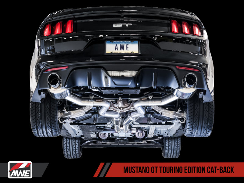 AWE Tuning S550 Mustang GT Cat-back Exhaust - Touring Edition (Diamond Black Tips)-thumbmail-2