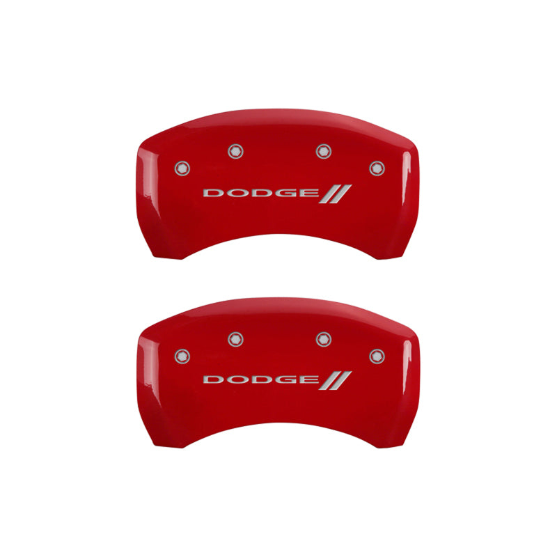 MGP 4 Caliper Covers Engraved Front & Rear With stripes/Dodge Yellow finish black ch-thumbmail-5