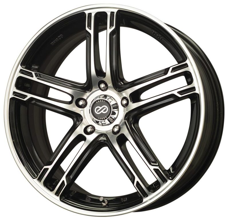 Enkei FD-05 15x7 5X114.3 38mm Offset 72.62 Bore Dia Black Machined Wheel-thumbmail-1
