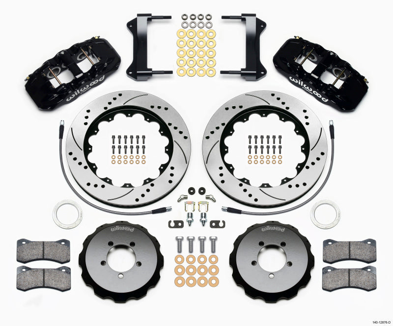 Wilwood AERO6 Front Hat Kit 14.00 Drilled 1999-2012 Subaru WRX w/Lines-thumbmail-1