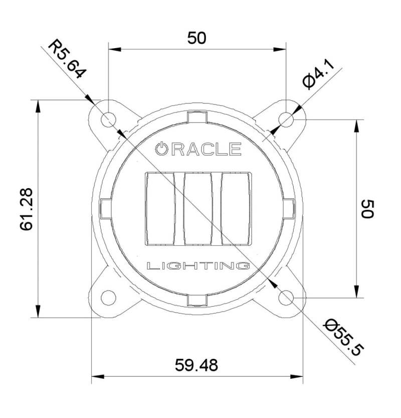 Oracle 60mm 15W Fog Beam LED Emitter - 3000K-thumbmail-6