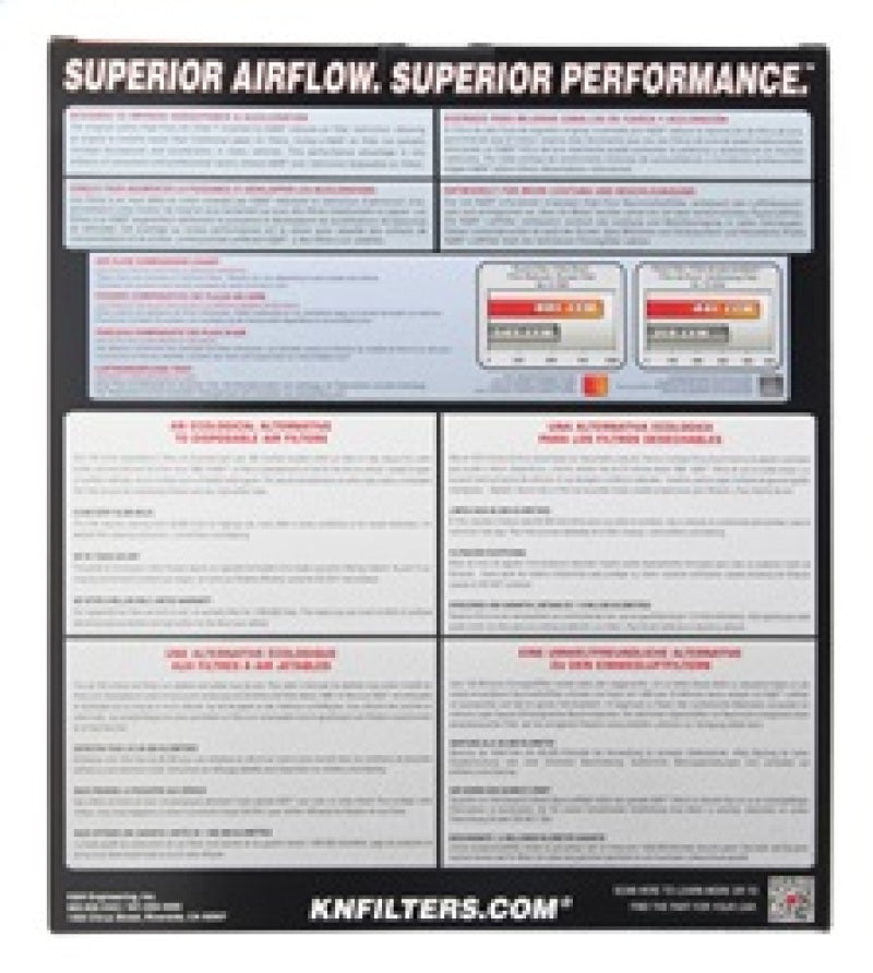 K&N Replacement Panel Air Filter 12.313in OS L x 10.313in OS W x 1.188in H for 13-14 Cadillac ATS-thumbmail-13