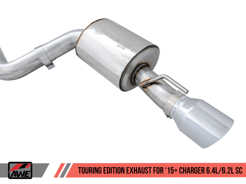 AWE Tuning 2015+ Dodge Charger 6.4L/6.2L SC Non-Resonated Touring Edition Exhaust - Silver Tips-thumbmail-6
