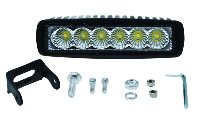 Hella Value Fit Mini 6in LED Light Bar - Flood Beam Pedestal-thumbmail-6