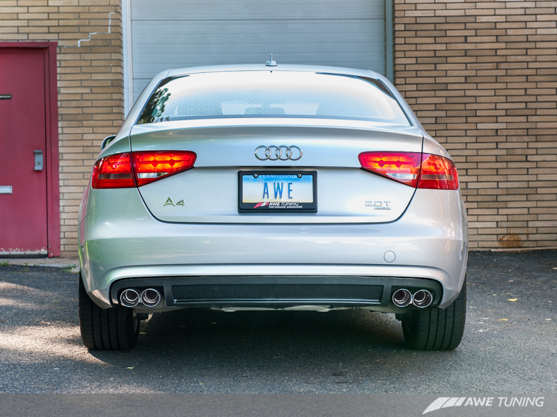 AWE Tuning Audi B8 A4 Touring Edition Exhaust - Quad Tip Polished Silver Tips-thumbmail-10