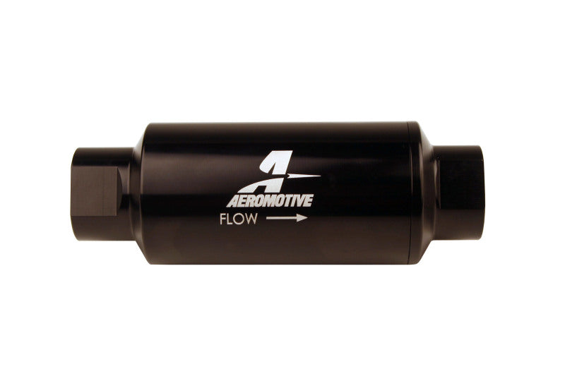 Aeromotive In-Line Filter 10AN 10 Micron Microglass Element Bright-Dip Black 2in OD-thumbmail-4