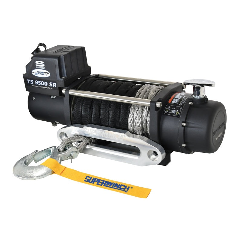 Superwinch 9500 LBS 12V DC 3/8in x 80ft Synthetic Rope Tiger Shark 9500 Winch-thumbmail-5