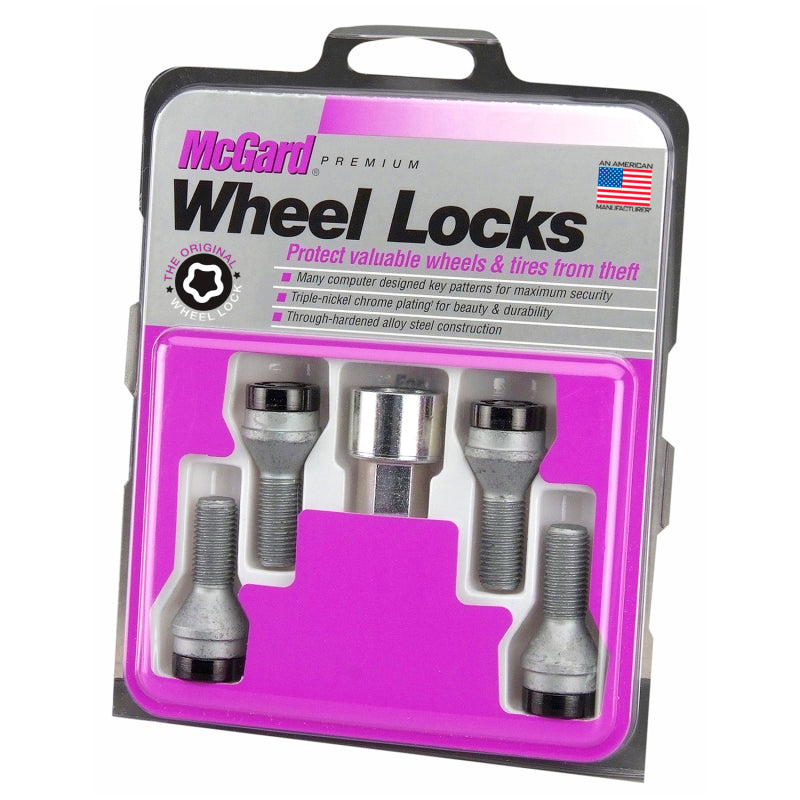 McGard Wheel Lock Bolt Set - 4pk. (Cone Seat) M12X1.5 / 17mm Hex / 25.5mm Shank Length - Black-thumbmail-7