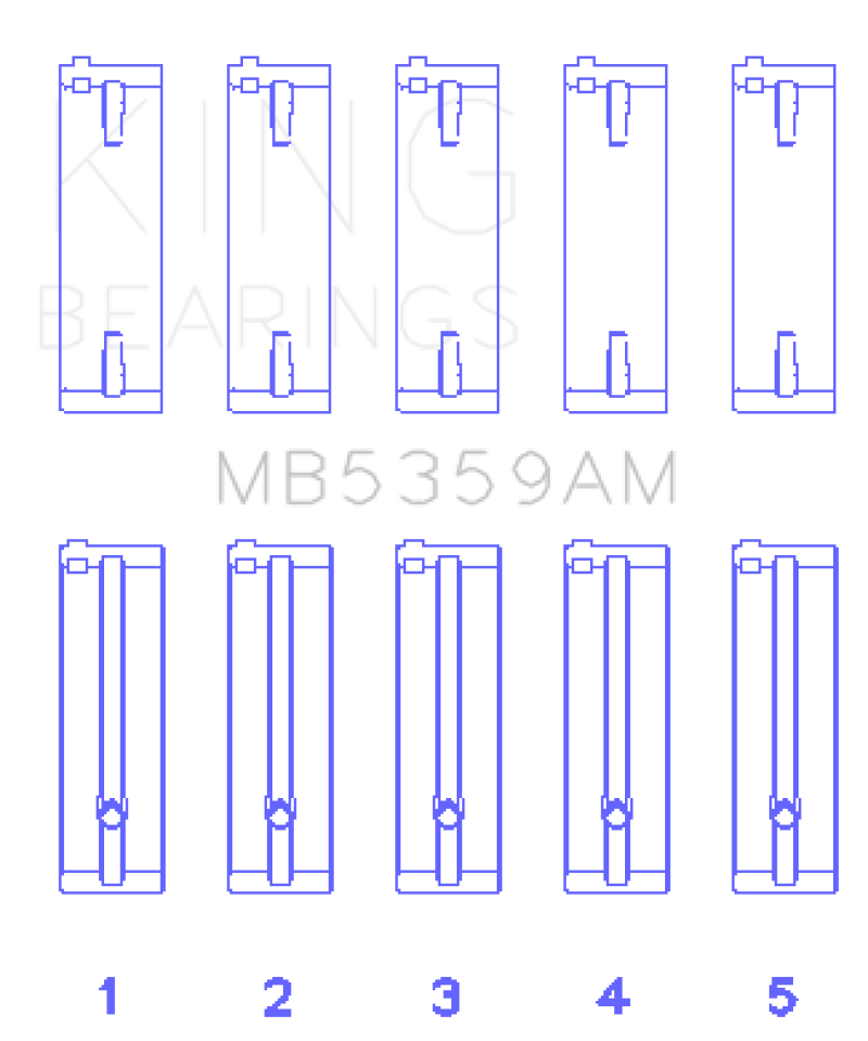King Mazda FE 2.0L Main Bearing Set-thumbmail-2