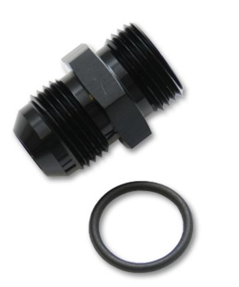 Vibrant -3AN Male Flare to -4 ORB Male Straight Adapter w/O-Ring - Anodized Black-thumbmail-2