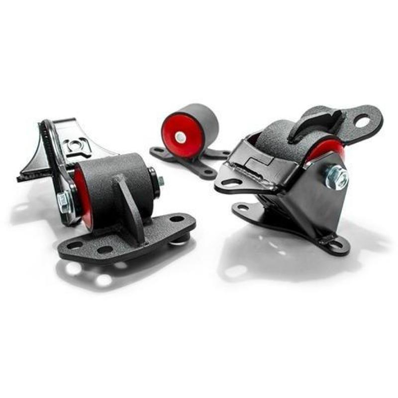 Innovative 96-00 Civic D-Series Black Steel Mounts 95A Bushings (CVT to Manual)-thumbmail-1