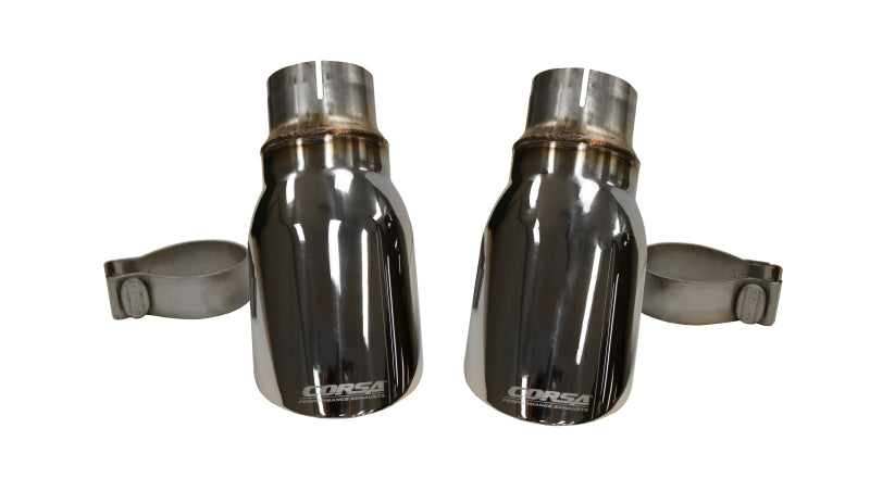 Corsa 15-17 Dodge Charger R/T w/ Pursuit Valance 2.5in Inlet / 4in Outlet Polished Tip Kit-thumbmail-4