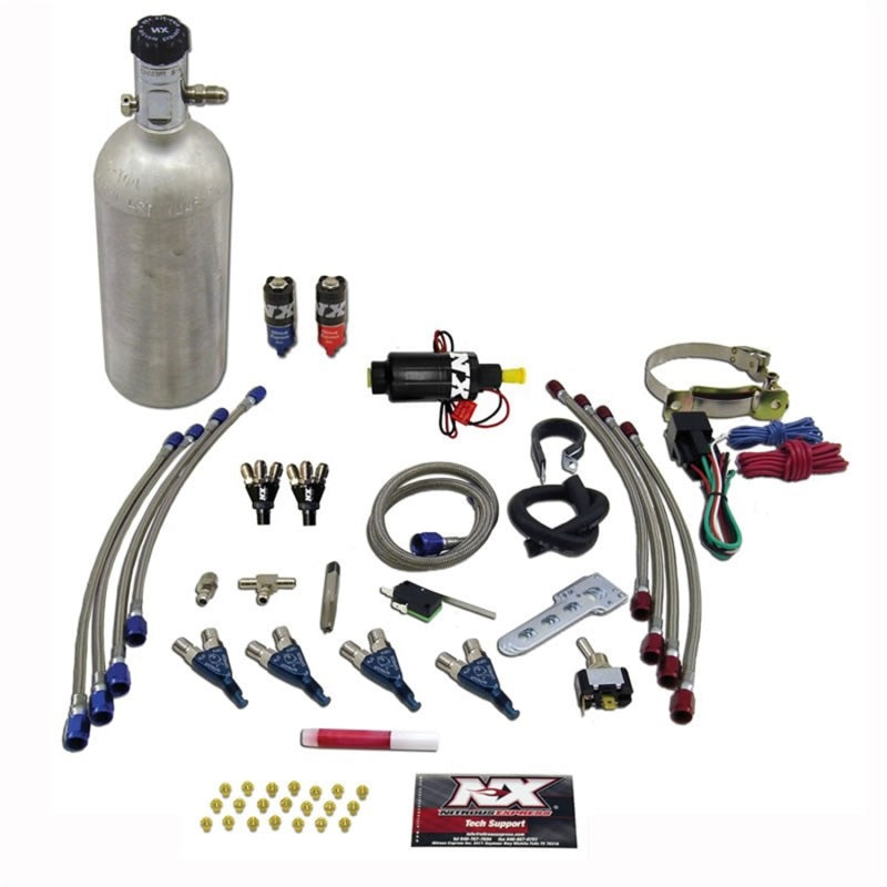Nitrous Express 4 Cyl Piranha Nitrous Kit (For EFI Applications) w/1.4lb Bottle-thumbmail-2