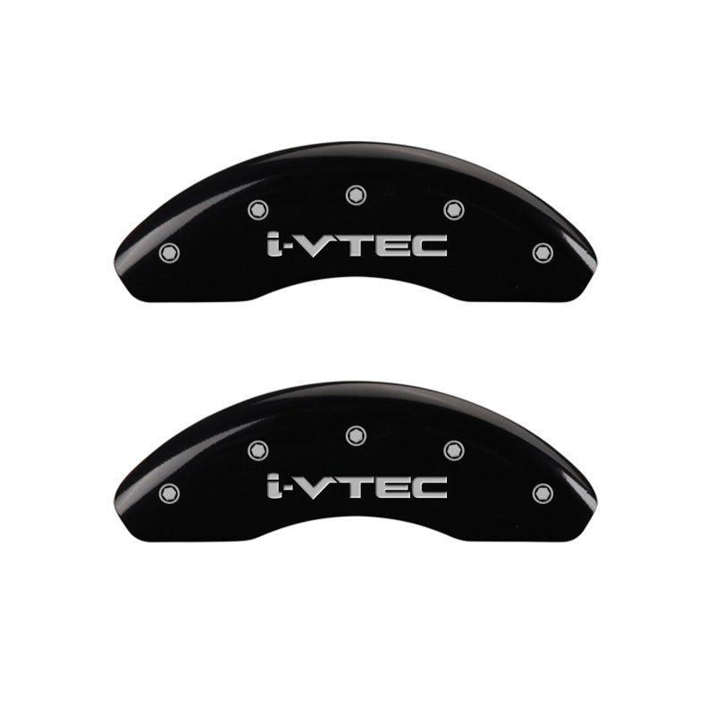 MGP 4 Caliper Covers Engraved Front & Rear i-Vtec Black finish silver ch-thumbmail-3