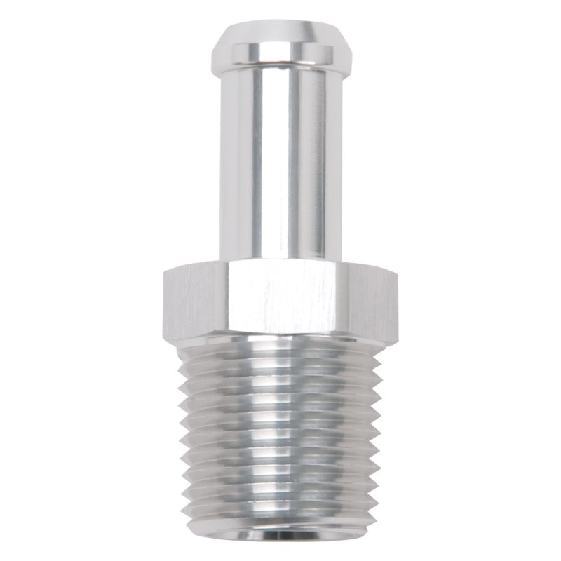 Edelbrock Hose End Straight 1/2In NPT to 1/2In Barb Clear Anodize-thumbmail-2