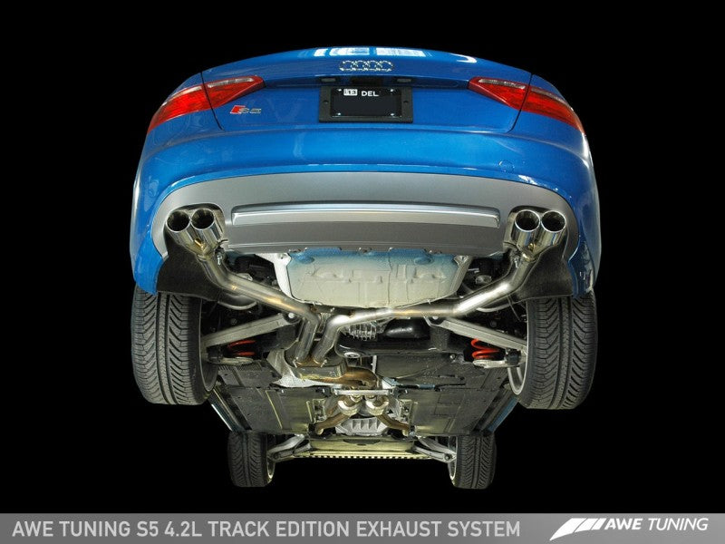AWE Tuning Audi B8 S5 4.2L Track Edition Exhaust System - Polished Silver Tips-thumbmail-2