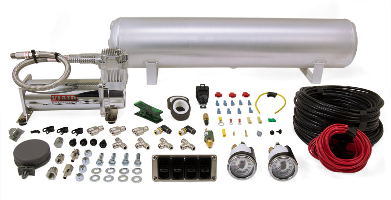Air Lift 4-Way Manual Control System 100% Duty 1/4in Line 4 Gal. Tank.-thumbmail-2