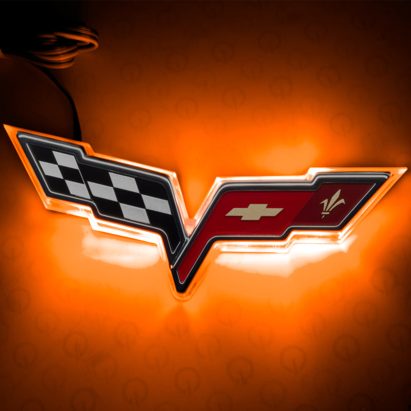 Oracle Chevrolet Corvette C6 Illuminated Emblem - Dual Intensity - Amber-thumbmail-6