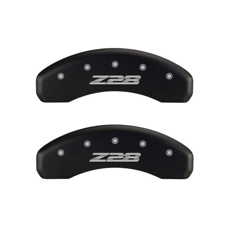 MGP 4 Caliper Covers Engraved Front Gen 5/Camaro Engraved Rear Gen 5/Z28 Red finish silver ch-thumbmail-4