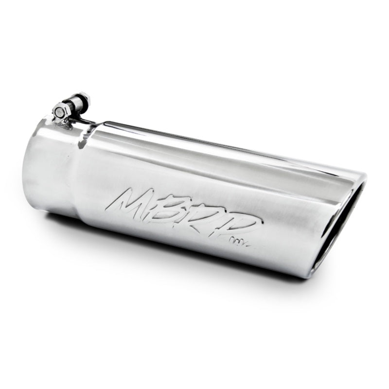 MBRP Universal Tip 4in O.D. Angled Rolled End 3 inlet 10 length-thumbmail-2