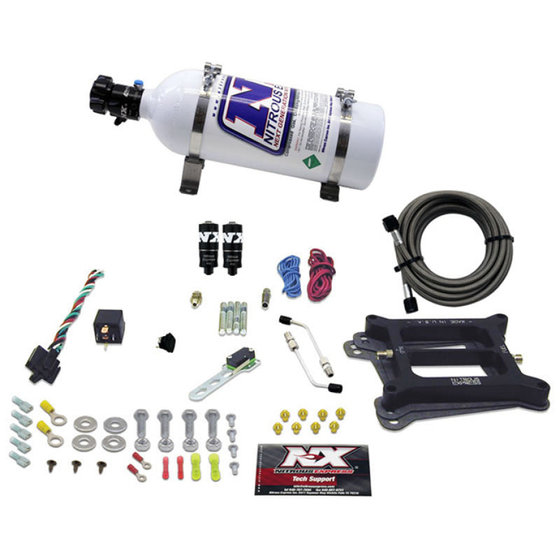 Nitrous Express 4150 Hitman Plus 4-BBL Nitrous Kit (50-200HP) w/5lb Bottle-thumbmail-2