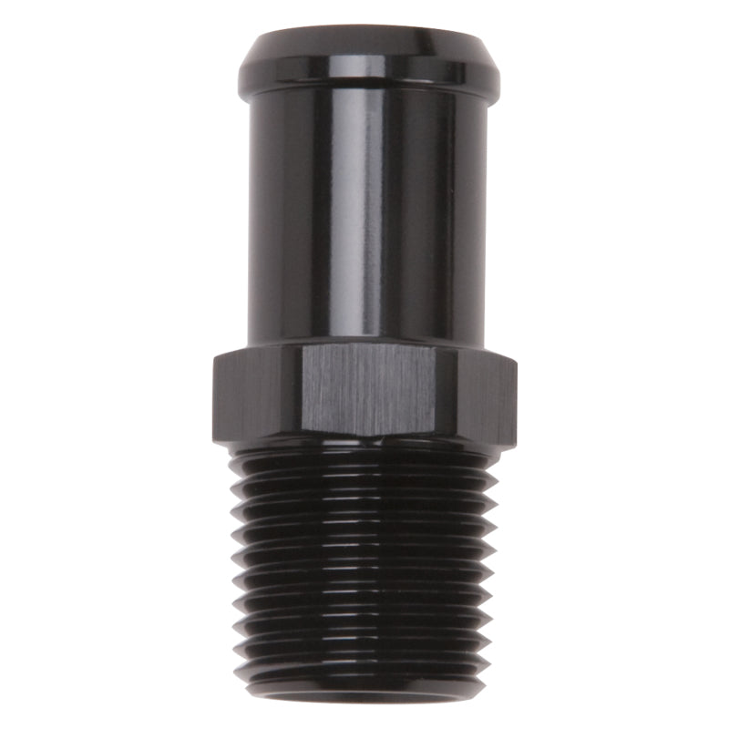 Edelbrock Hose End Straight 1/2In NPT to 3/4In Barb Black Anodize-thumbmail-2