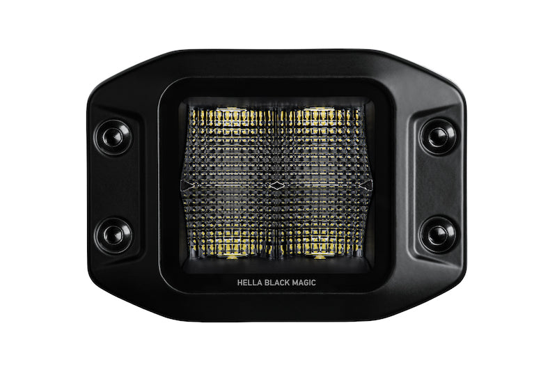 Hella Universal Black Magic 3.2in L.E.D. Cube Kit - Flood Beam (Flush Mount)-thumbmail-4