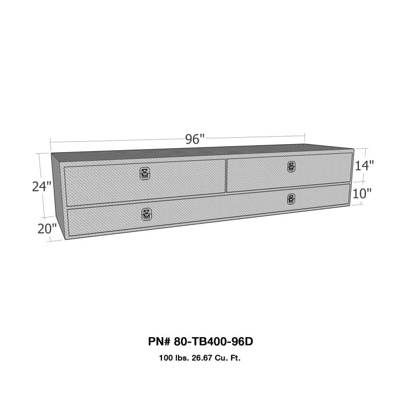 Westin/Brute High Cap 96in Stake Bed Contractor TopSider w/ Doors - Aluminum-thumbmail-6