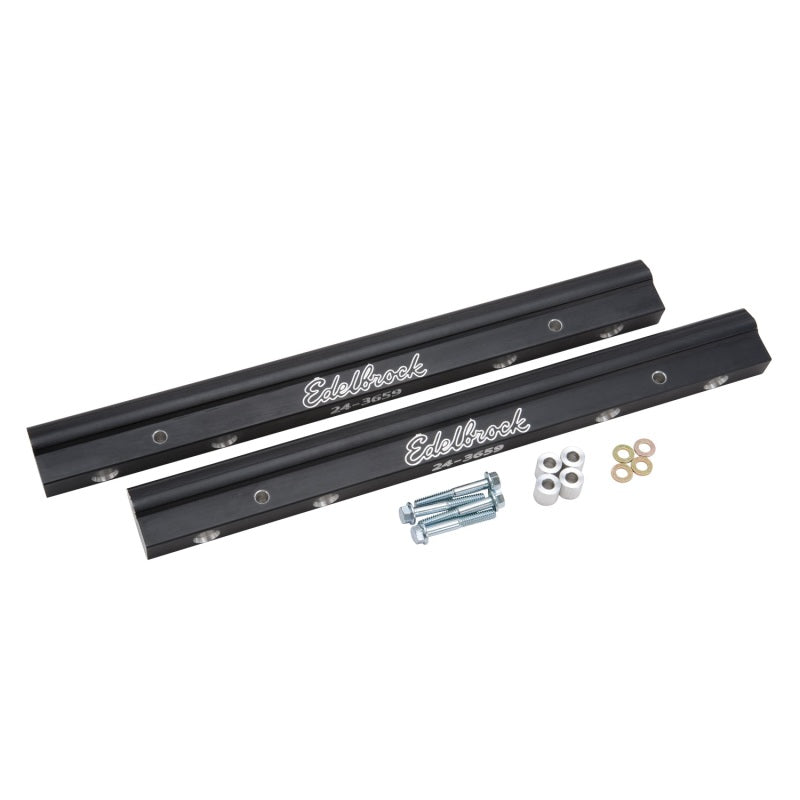 Edelbrock Fuel Rail Kit for Use w/ 70855 BBC Tunnel Ram Manifold (4) -8 An Female Ends-thumbmail-2