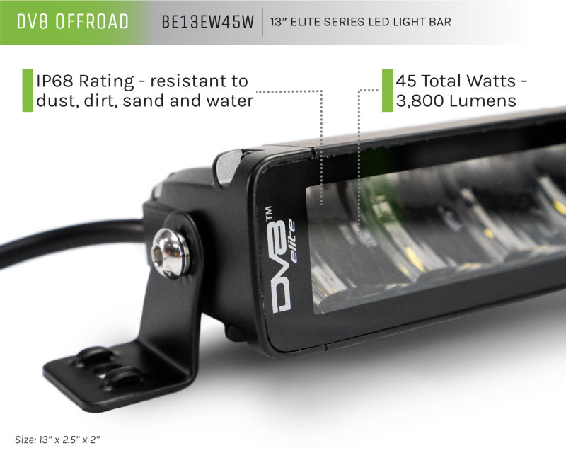 DV8 Offroad Elite Series 13in Light Bar 45W Flood/Spot LED-thumbmail-36