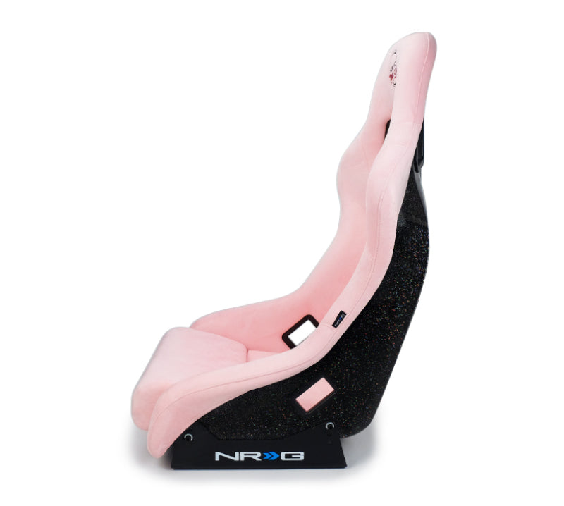 NRG FRP Bucket Seat Prisma Edition w/ Pearlized Back and Pink Alcantara (Medium)-thumbmail-5