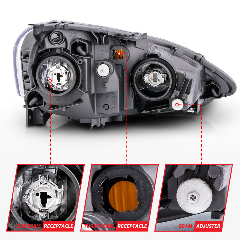 ANZO 2002-2004 Acura Rsx Crystal Headlights Black-thumbmail-12