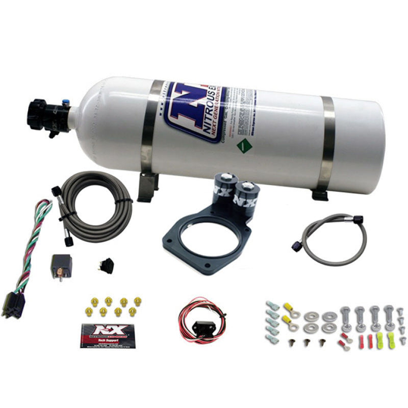 Nitrous Express 10-15 Chevrolet Camaro Nitrous Plate Kit (50-150HP) w/15lb Bottle-thumbmail-1