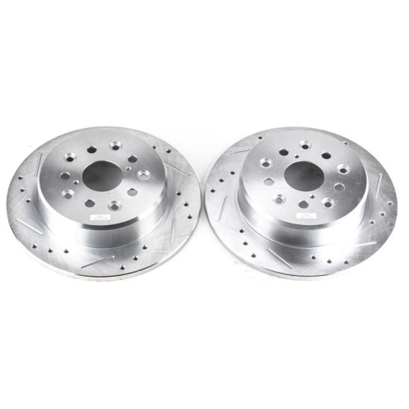 Power Stop 98-05 Lexus GS300 Rear Evolution Drilled & Slotted Rotors - Pair-thumbmail-1