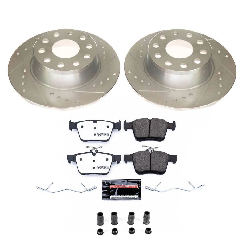 Power Stop 2019 Volkswagen Jetta Rear Z26 Street Warrior Brake Kit-thumbmail-1