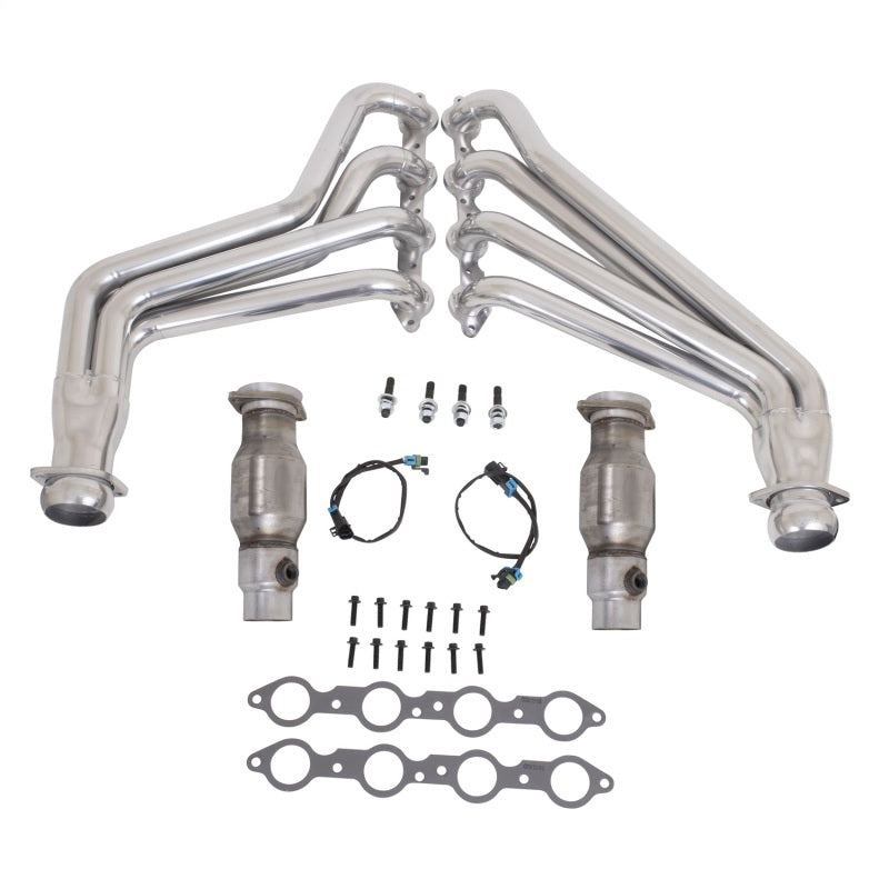 BBK 10-15 Camaro LS3 L99 Long Tube Exhaust Headers With Converters - 1-3/4 Silver Ceramic-thumbmail-3