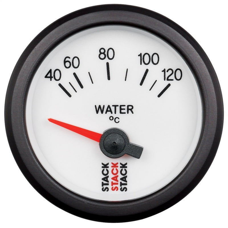 Autometer Stack 52mm 40-120 Deg C M10 Male Electric Water Temp Gauge - White-thumbmail-1